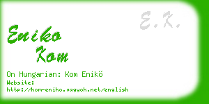 eniko kom business card